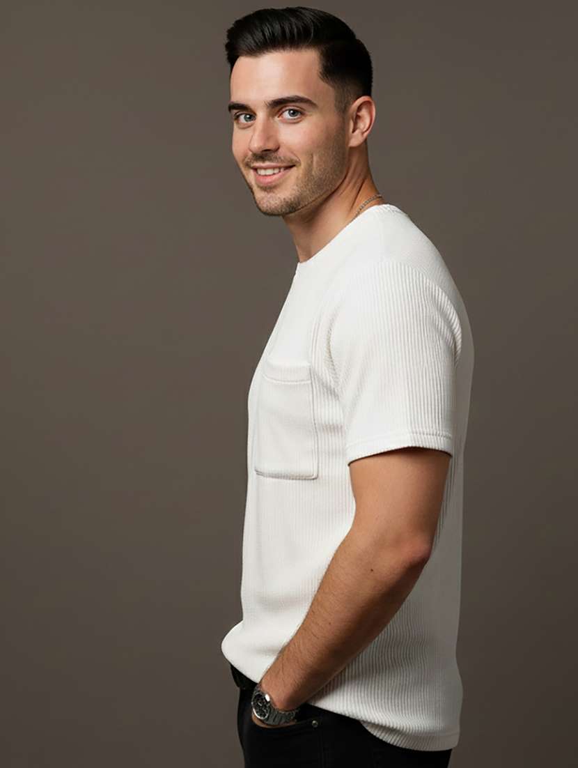 men solid short sleeve regular fit t-shirt - 22331650 -  Standard Image - 2