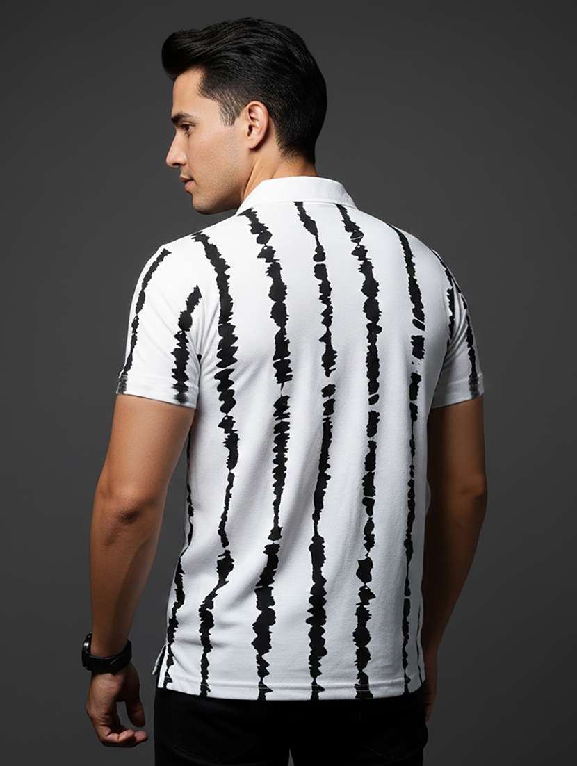 men printed short sleeve regular fit polo t-shirt - 22331669 -  Standard Image - 2