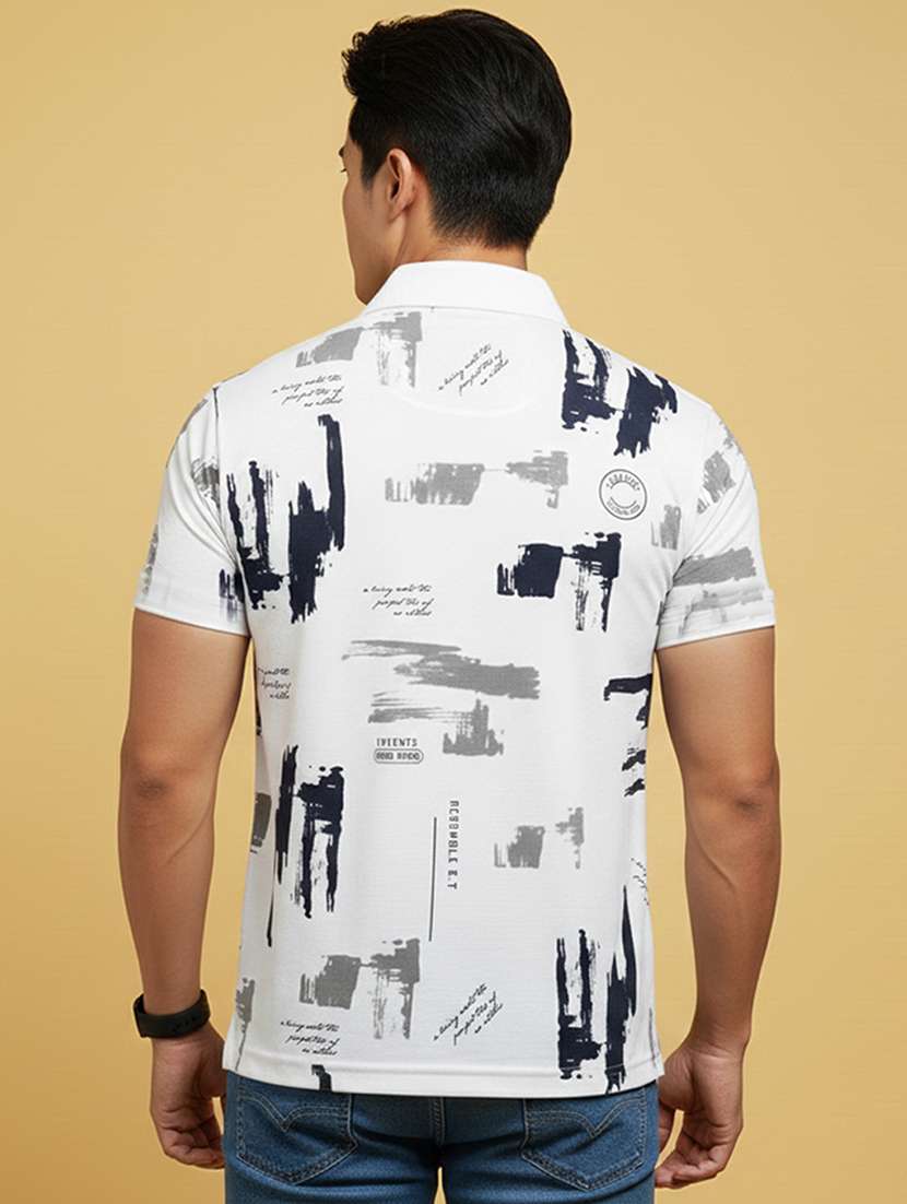 men printed short sleeve regular fit polo t-shirt - 22331670 -  Standard Image - 2
