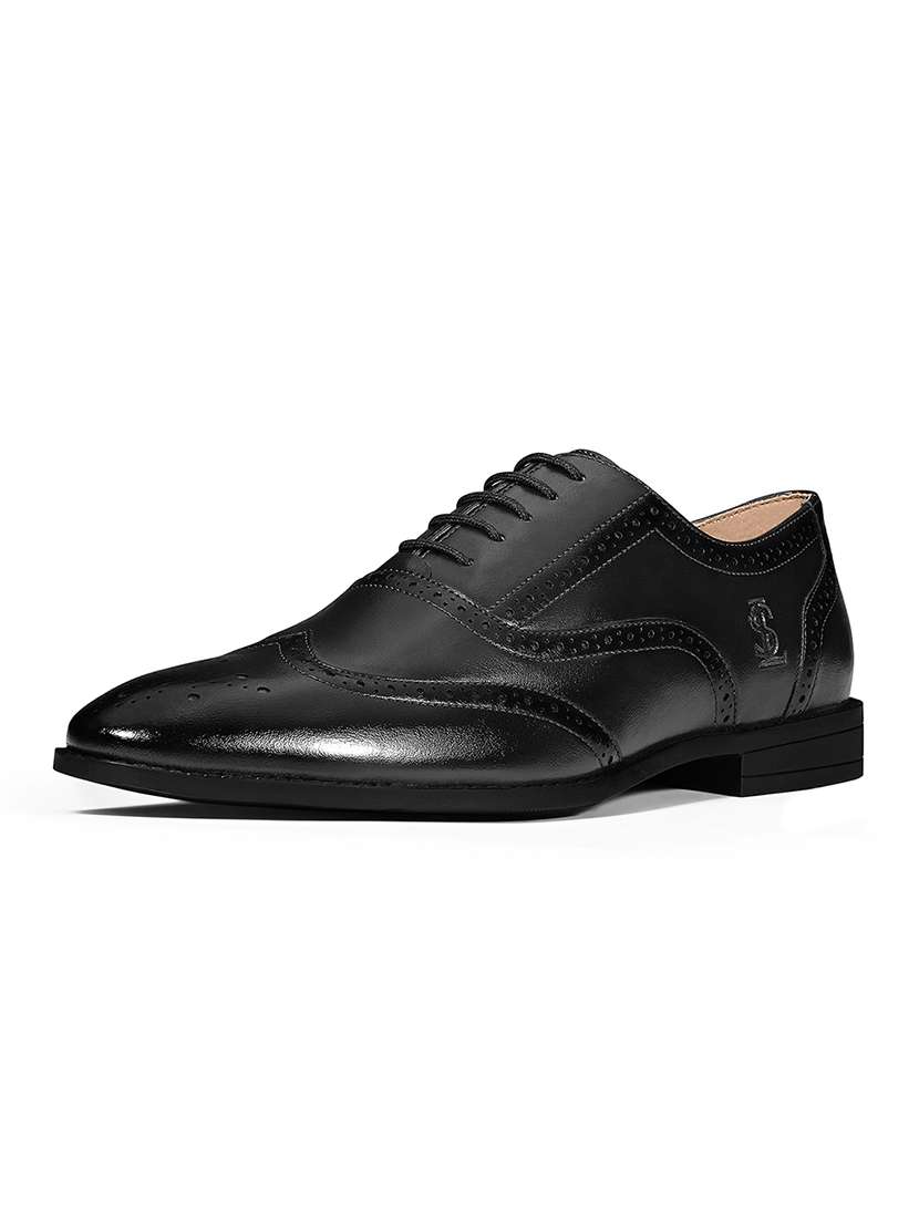men black lace-up brouge - 22331690 -  Standard Image - 2