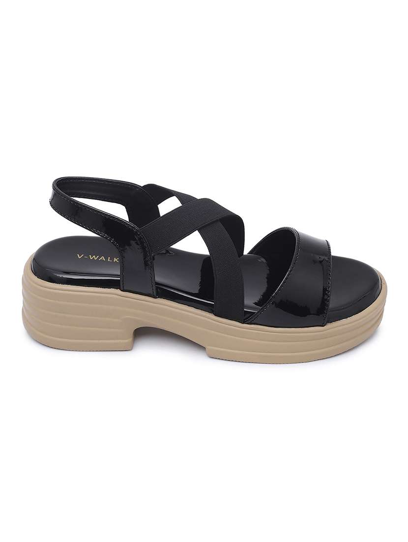 women solid back strap sandals - 22331710 -  Standard Image - 2