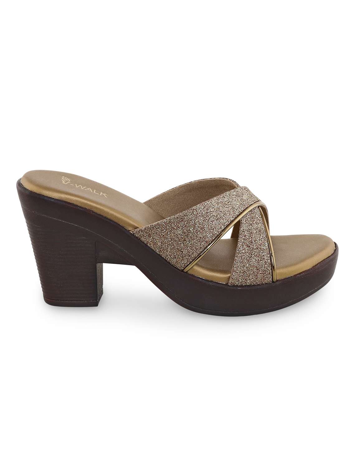 women solid slip on block heeel sandal - 22331726 -  Standard Image - 2