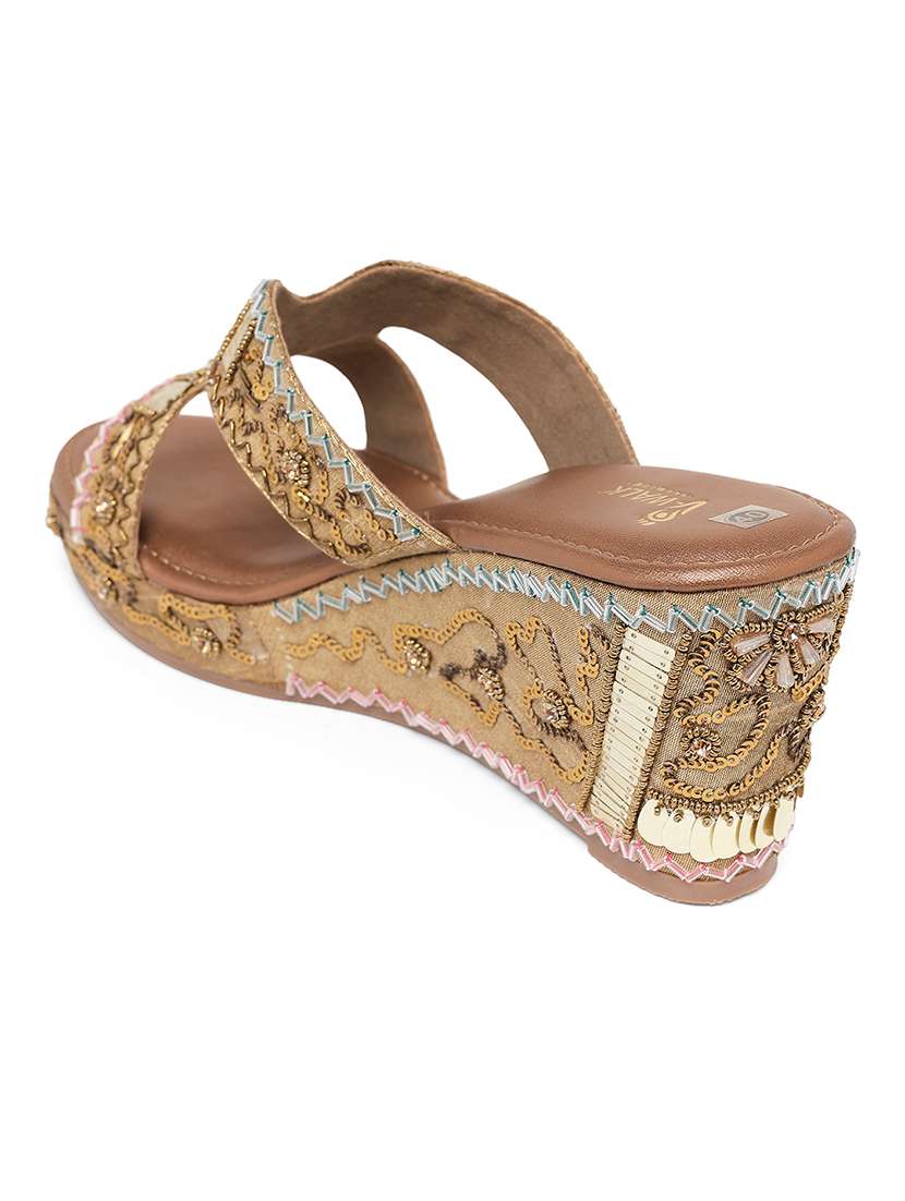 Women Embellished Slip On Wedges - 22331747 -  Standard Image - 2