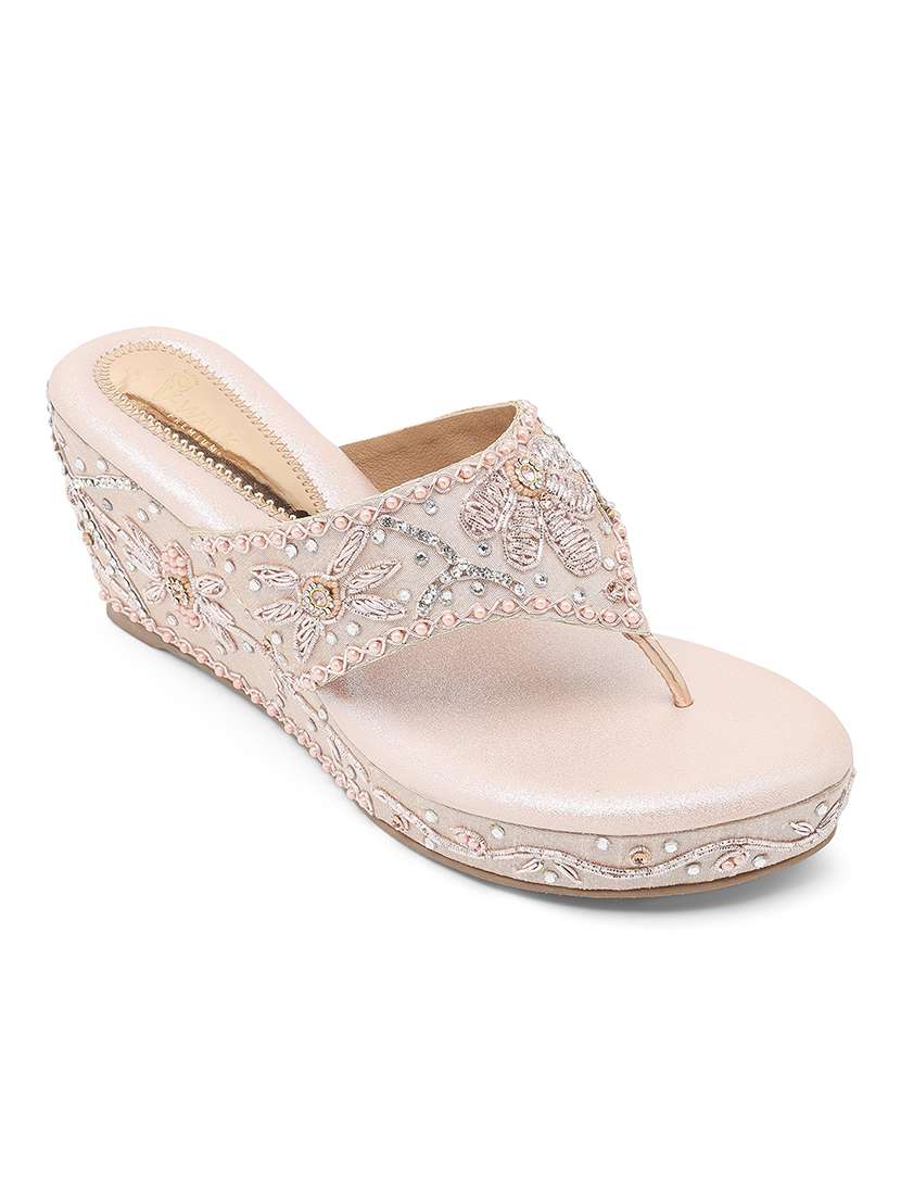 women embellished slip on wedges - 22331779 -  Standard Image - 2