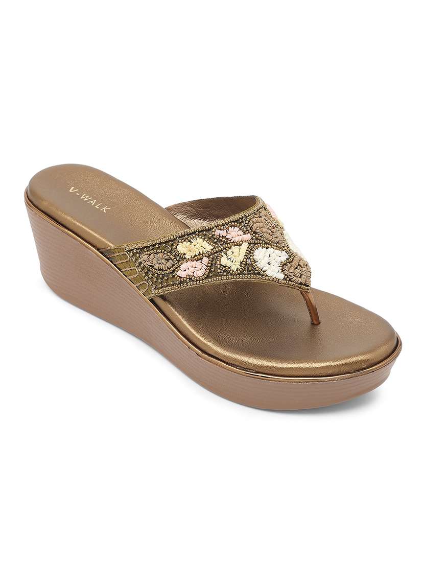 women embellished slip on wedges - 22331781 -  Standard Image - 2