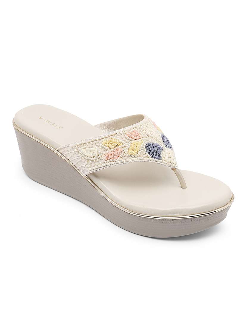 women embellished slip on wedges - 22331782 -  Standard Image - 2