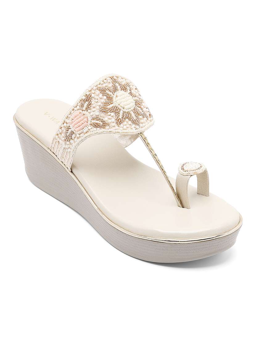 women embellished one toe wedges - 22331783 -  Standard Image - 2