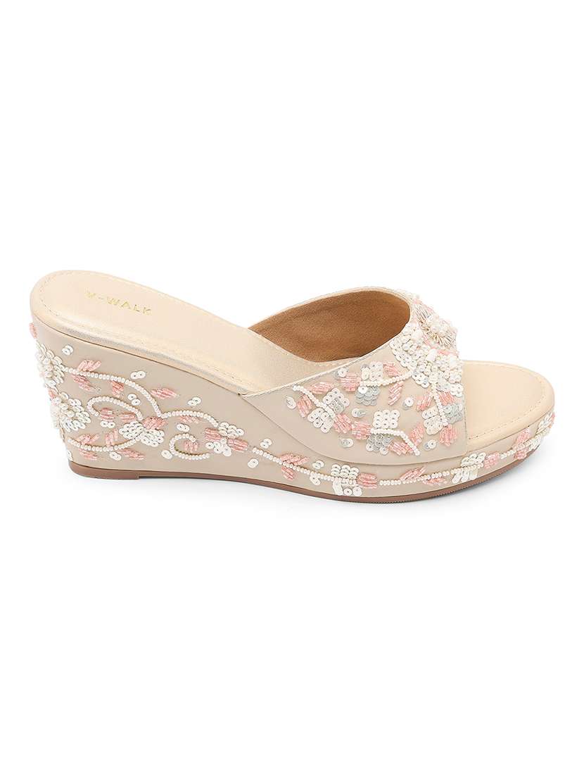 Women Embellished Slip On Wedges - 22331788 -  Standard Image - 2
