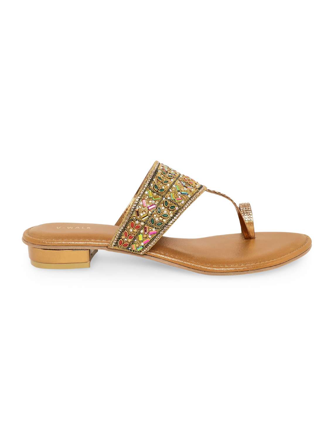 women embroidered one toe sandal - 22331789 -  Standard Image - 2