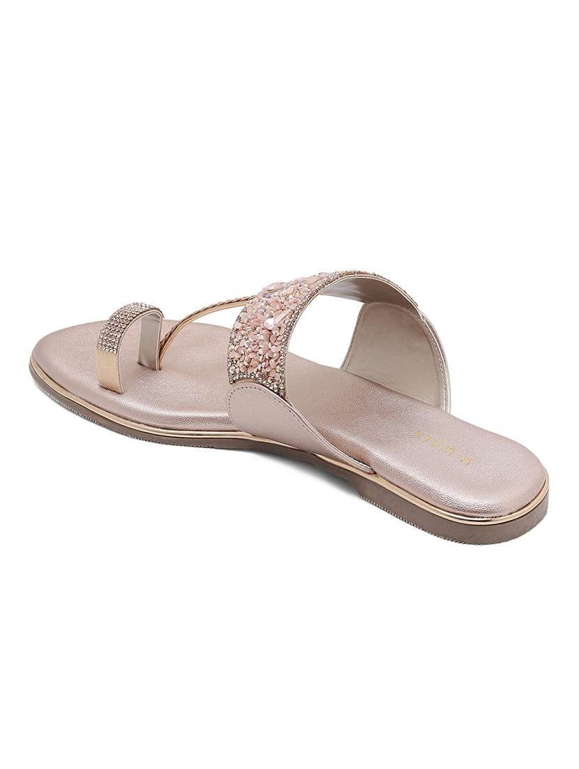 women slip on one toe flat sandal - 22331816 -  Standard Image - 2