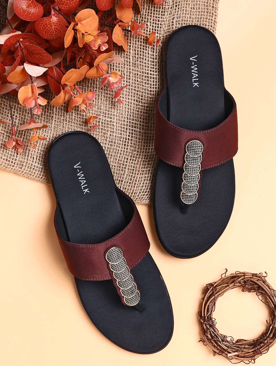 women slip on flat sandals