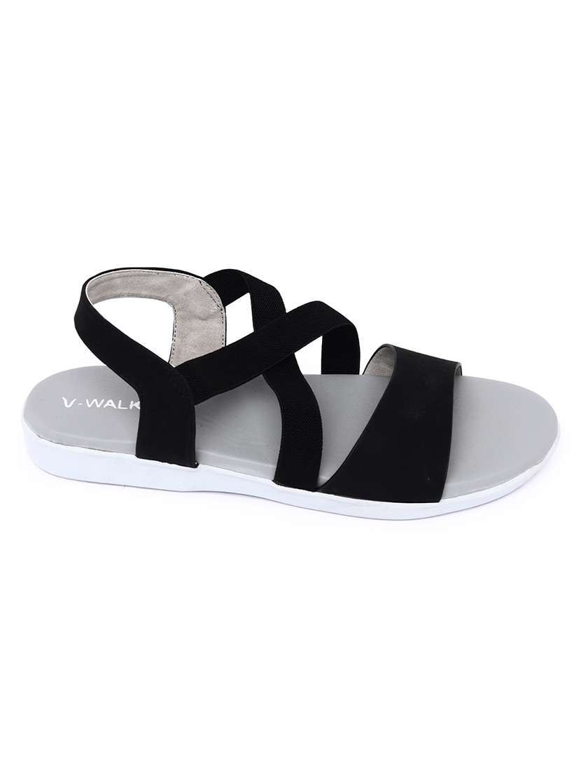 women solid back strap flat sandal - 22331879 -  Standard Image - 2
