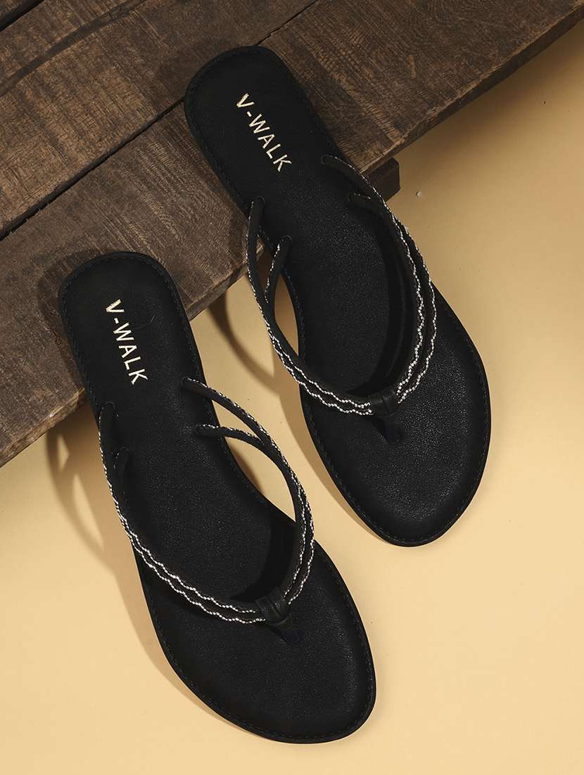 women slip on flat sandal