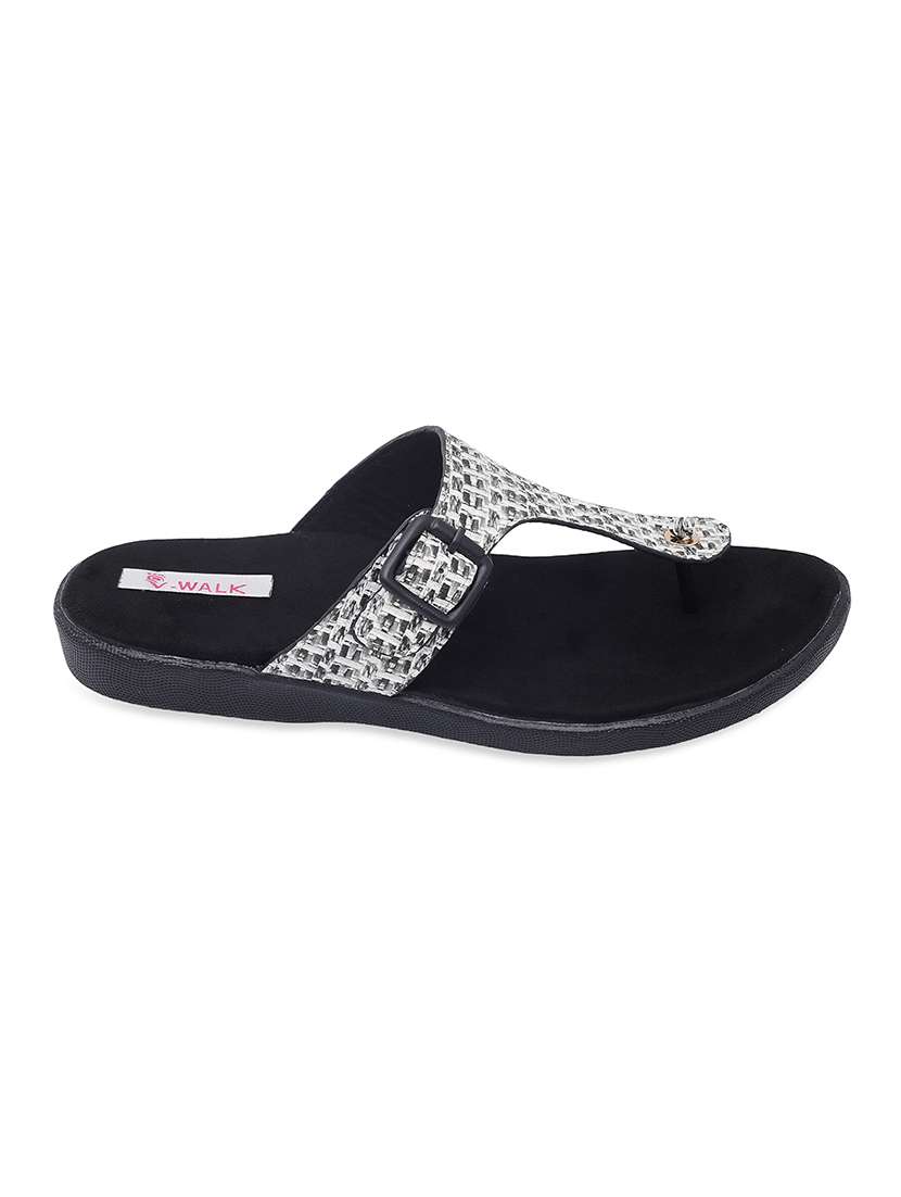 Women Black Slip On Sandal - 22331889 -  Standard Image - 2