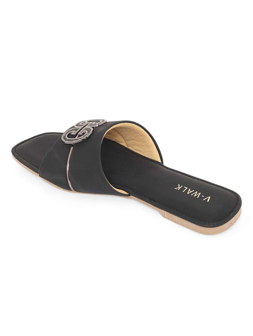 women solid slip on flat sandal - 22331921 -  Standard Image - 2