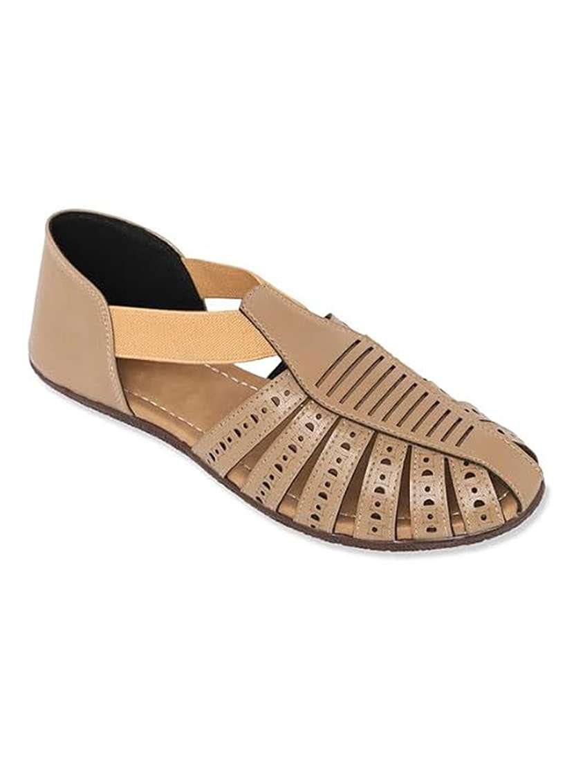 women solid slip on flat sandal