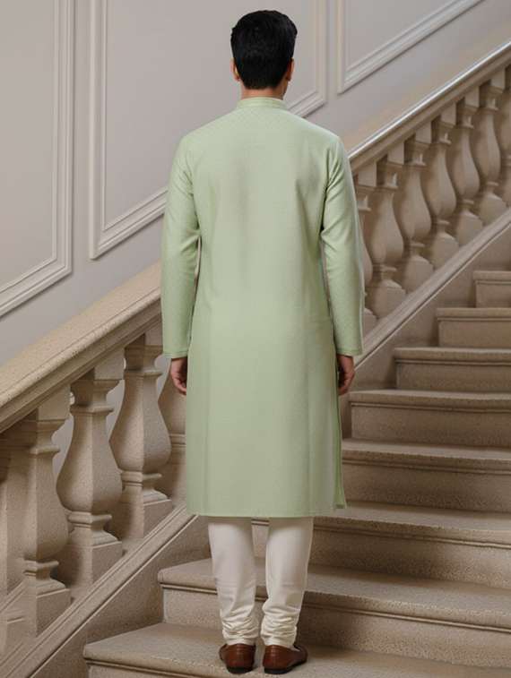 men self design mandarin neck ethnic wear set - 22331978 -  Standard Image - 2