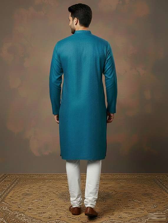men self design mandarin neck ethnic wear set - 22332000 -  Standard Image - 2