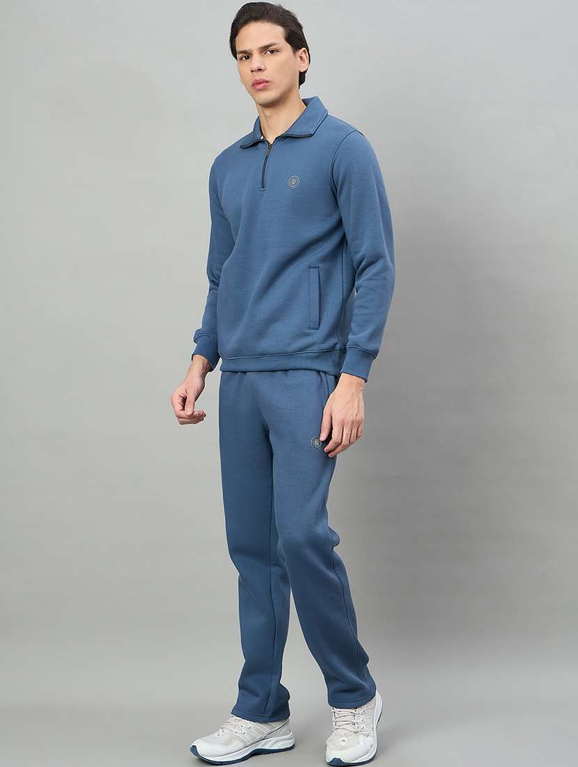 men solid long sleeve full length track suit - 22332352 -  Standard Image - 2