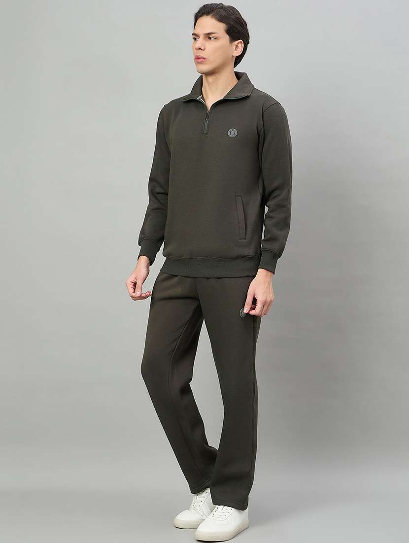 men solid long sleeve full length track suit - 22332353 -  Standard Image - 2