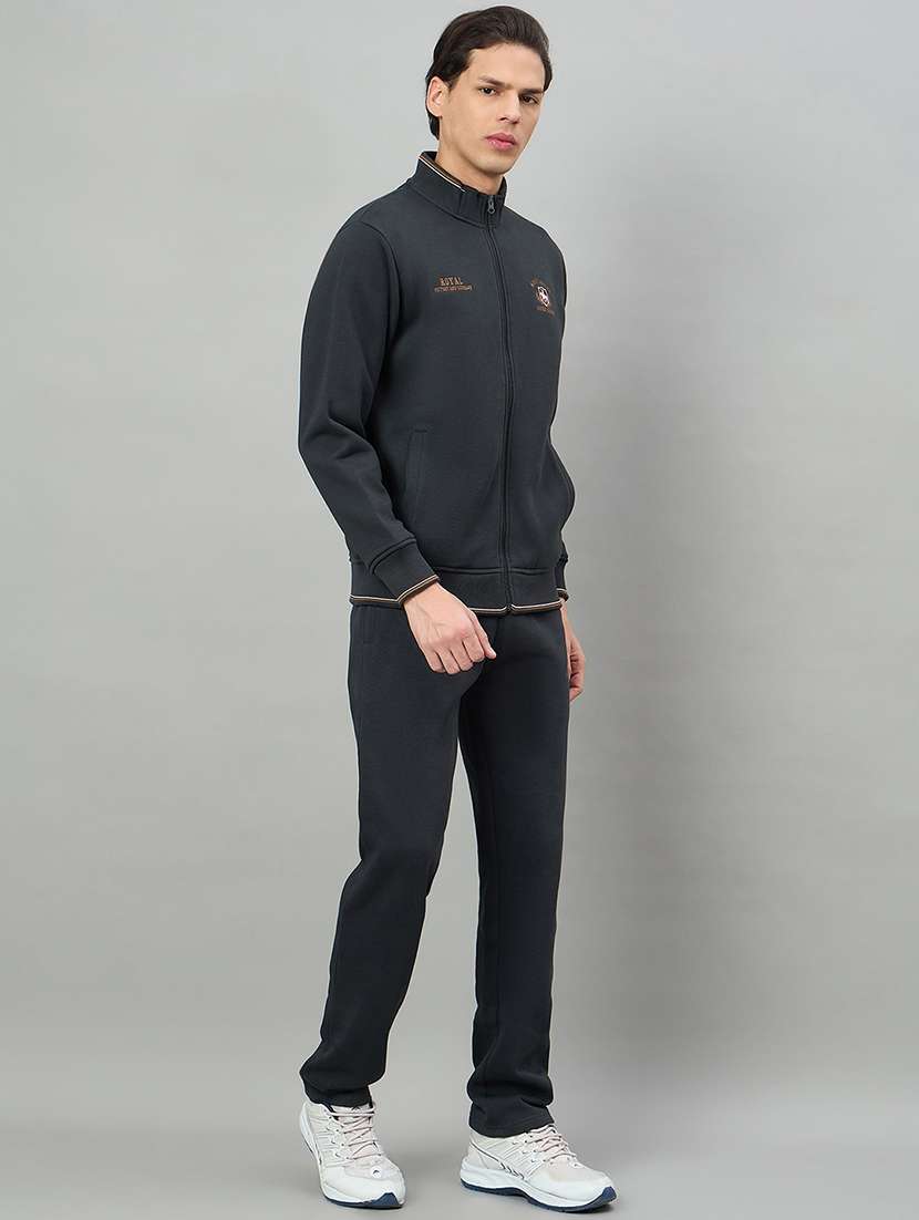 men solid long sleeve full length track suit - 22332357 -  Standard Image - 2