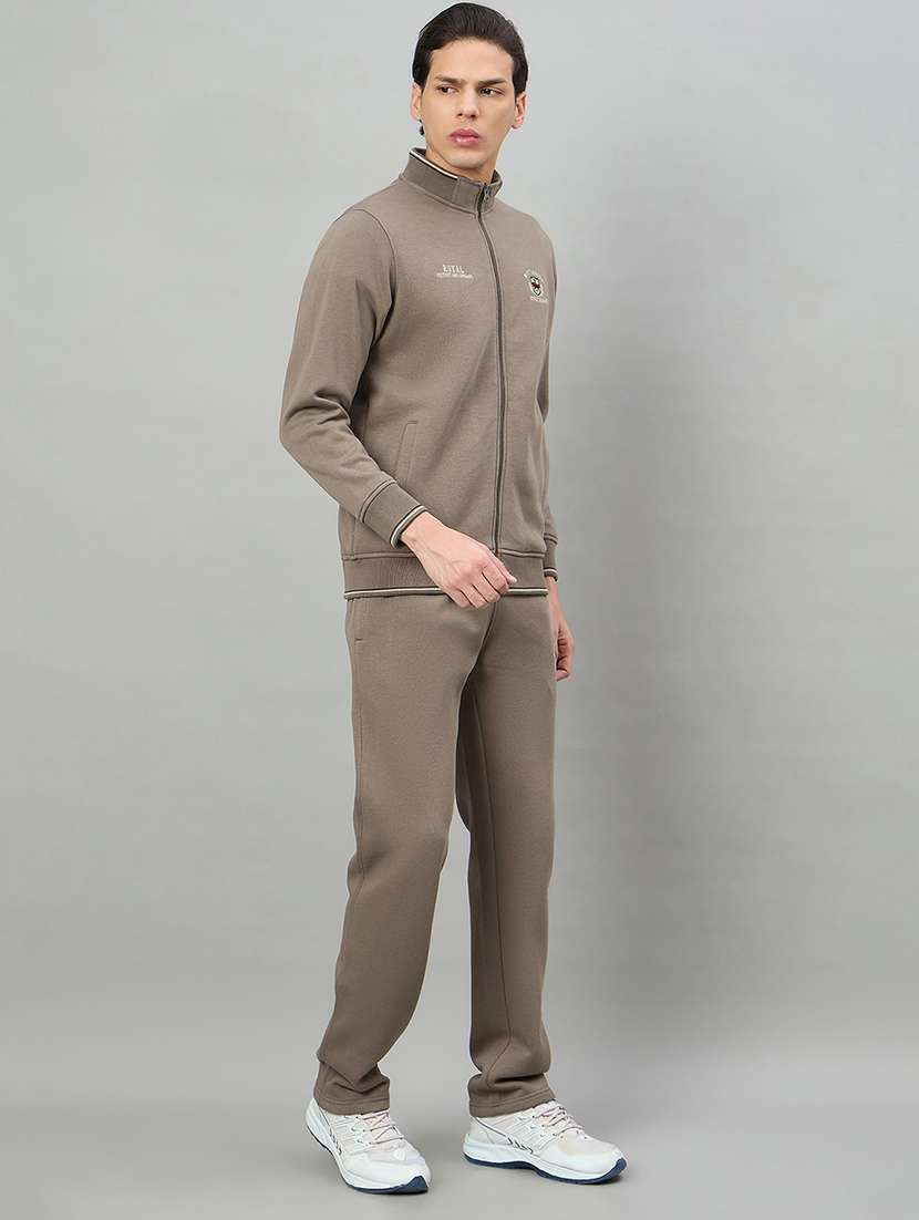 men solid long sleeve full length track suit - 22332358 -  Standard Image - 2