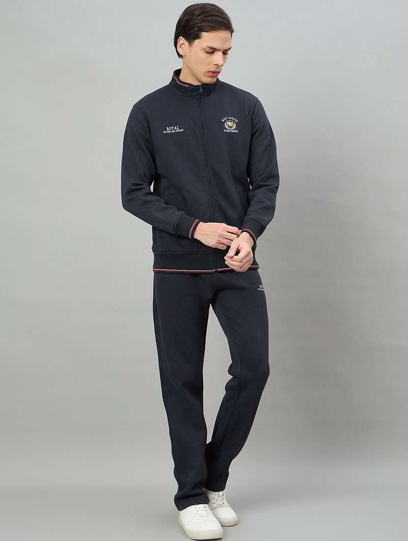 men solid long sleeve full length track suit - 22332359 -  Standard Image - 2