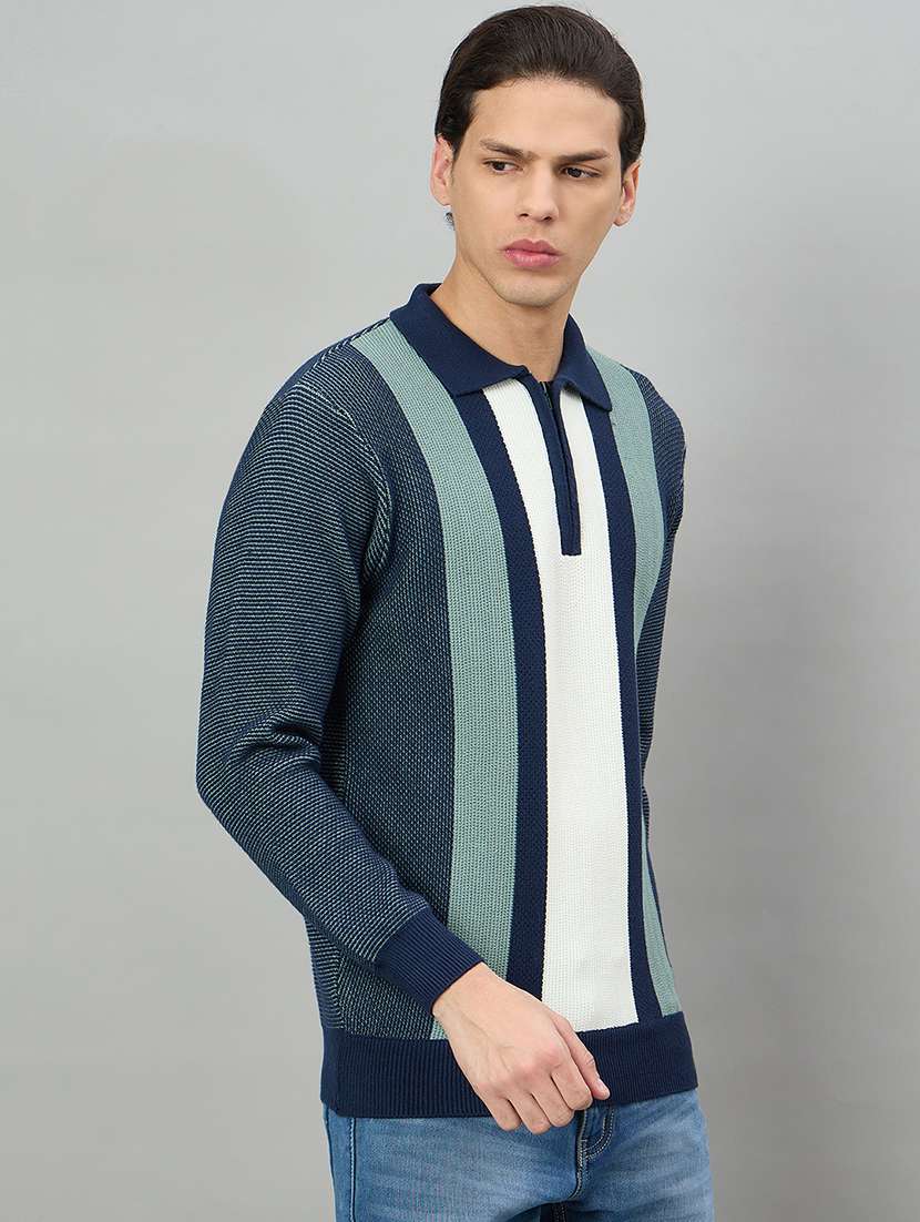 men striped long sleeve regular fit pullover  - 22332368 -  Standard Image - 2