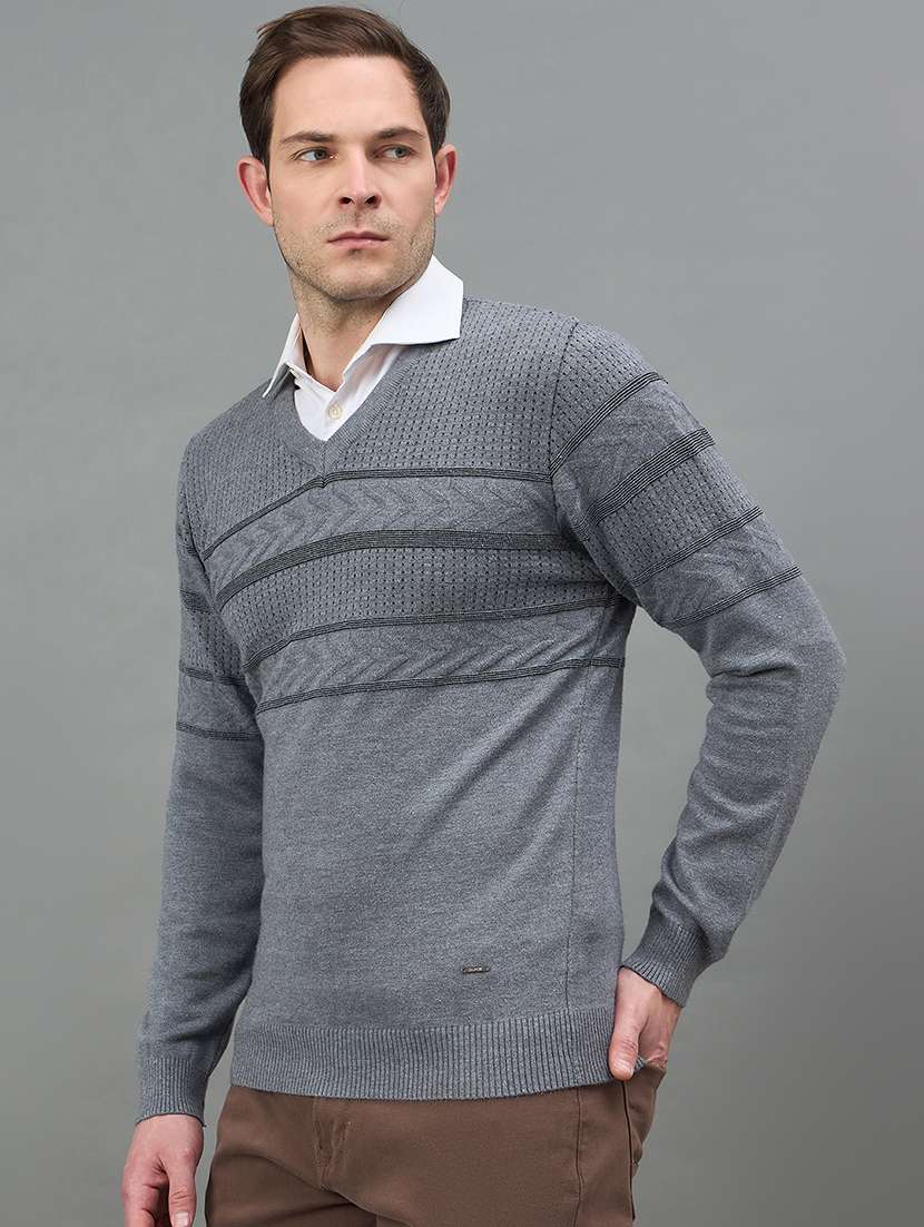 men self design long sleeve regualr fit pullover - 22332378 -  Standard Image - 2