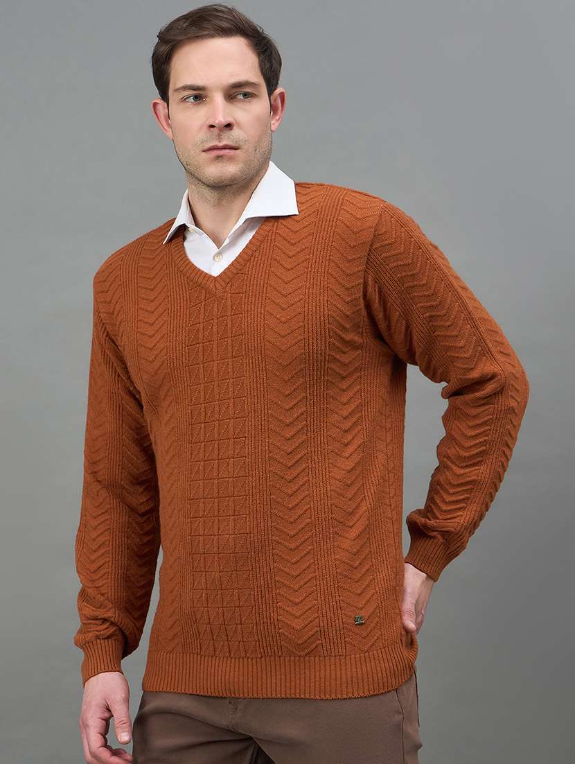 men self design long sleeve regualr fit pullover - 22332380 -  Standard Image - 2