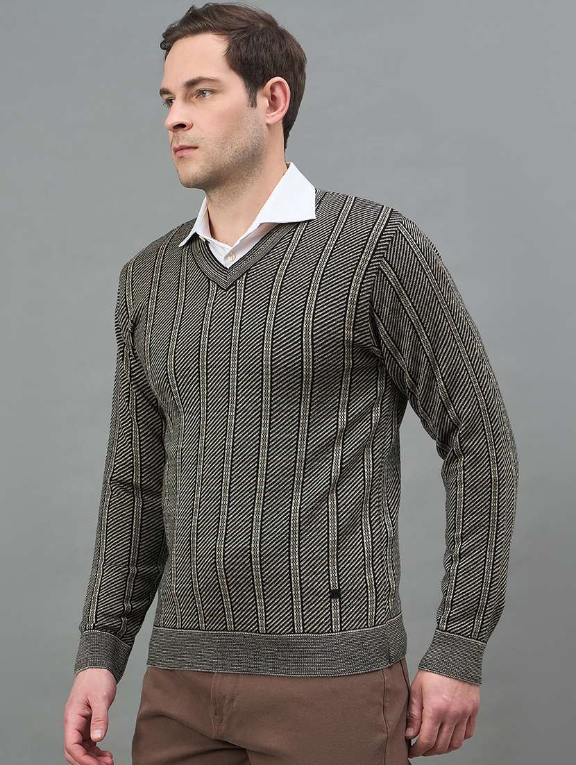 men self design long sleeve regualr fit pullover - 22332385 -  Standard Image - 2