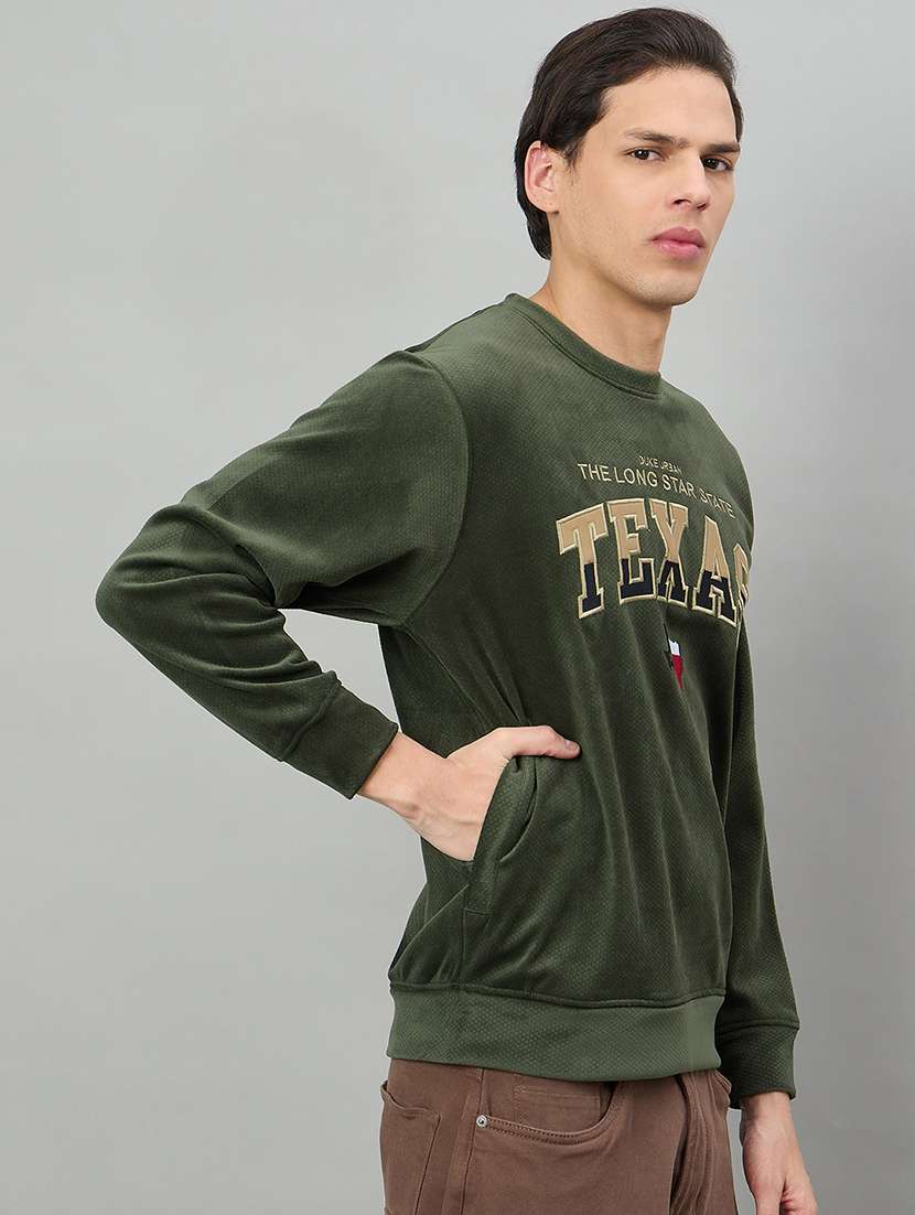 men typographic long sleeve regular fit sweatshirt - 22332393 -  Standard Image - 2