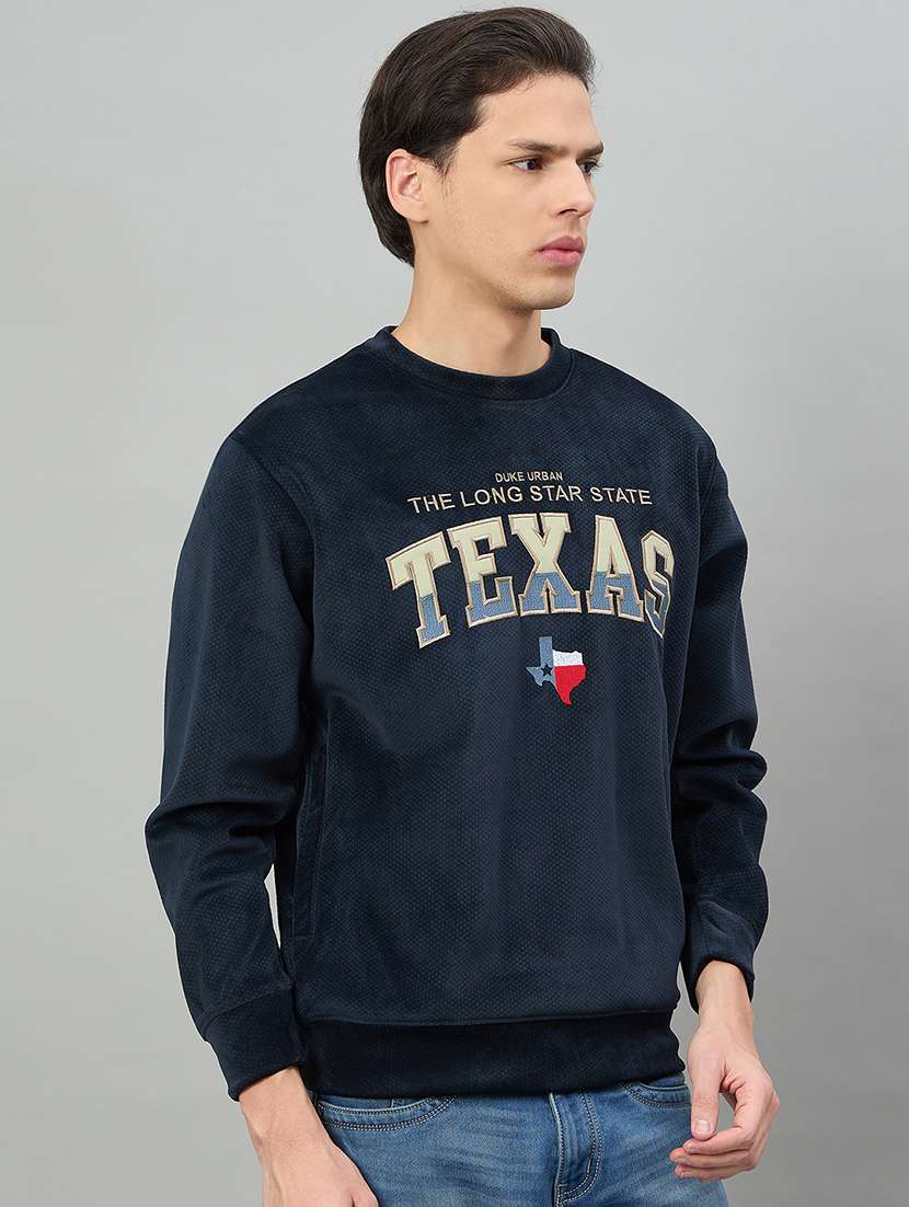 men typographic long sleeve regular fit sweatshirt - 22332394 -  Standard Image - 2
