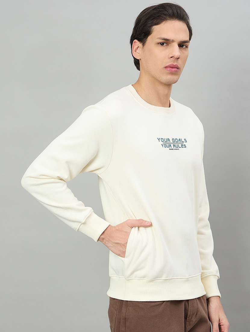 men typographic long sleeve regular fit sweatshirt - 22332403 -  Standard Image - 2