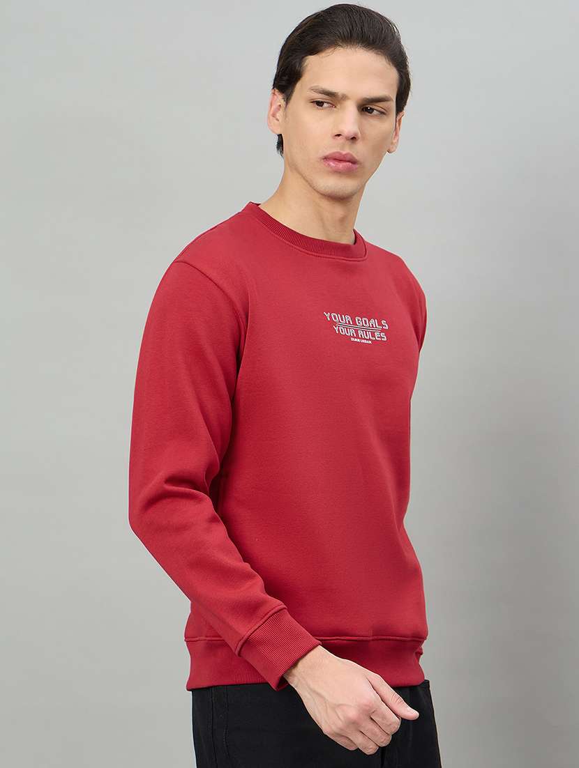 men typographic long sleeve regular fit sweatshirt - 22332405 -  Standard Image - 2