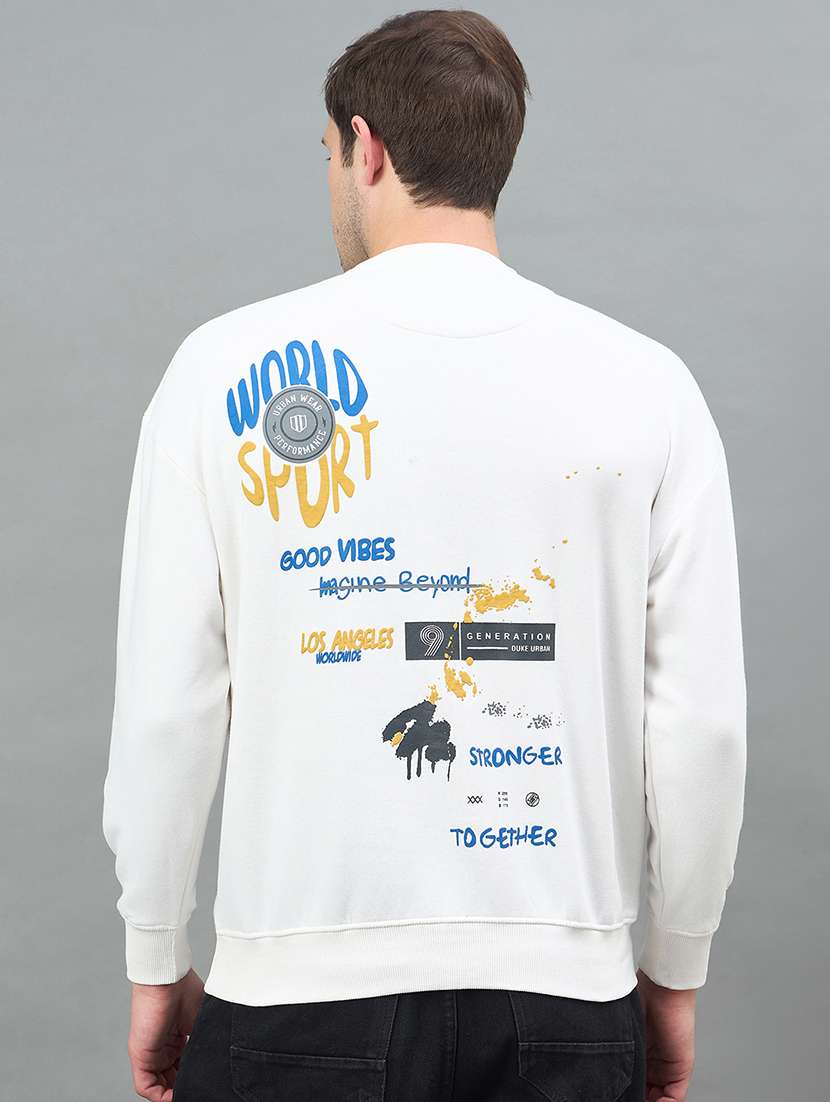 men printed long sleeve regular fit sweatshirt - 22332416 -  Standard Image - 2