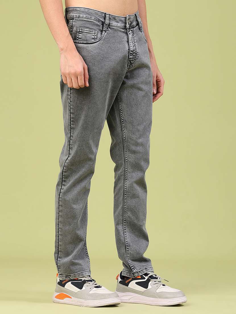 men plain mid rise full length jeans - 22334304 -  Standard Image - 2