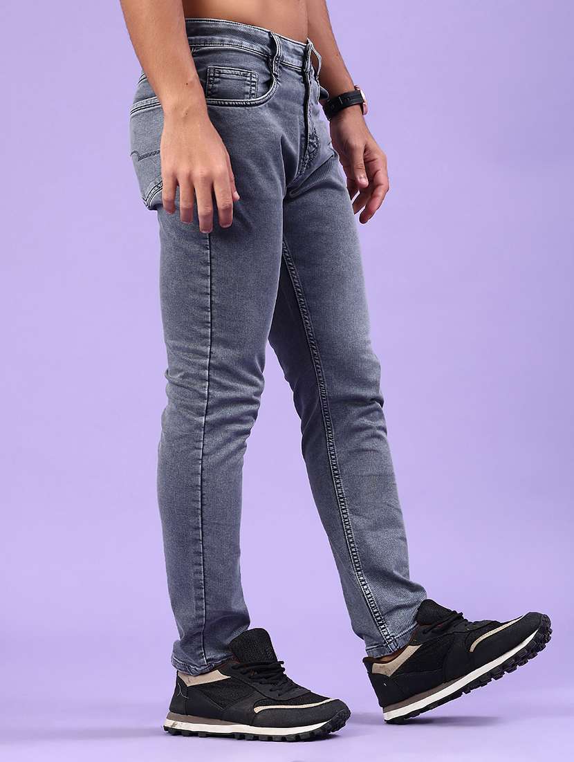 men plain mid rise full length jeans - 22334305 -  Standard Image - 2