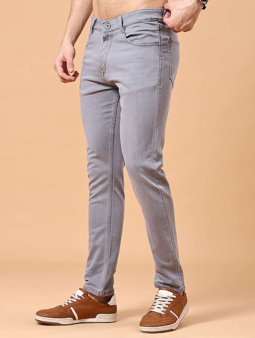 men plain mid rise full length jeans - 22334308 -  Standard Image - 2