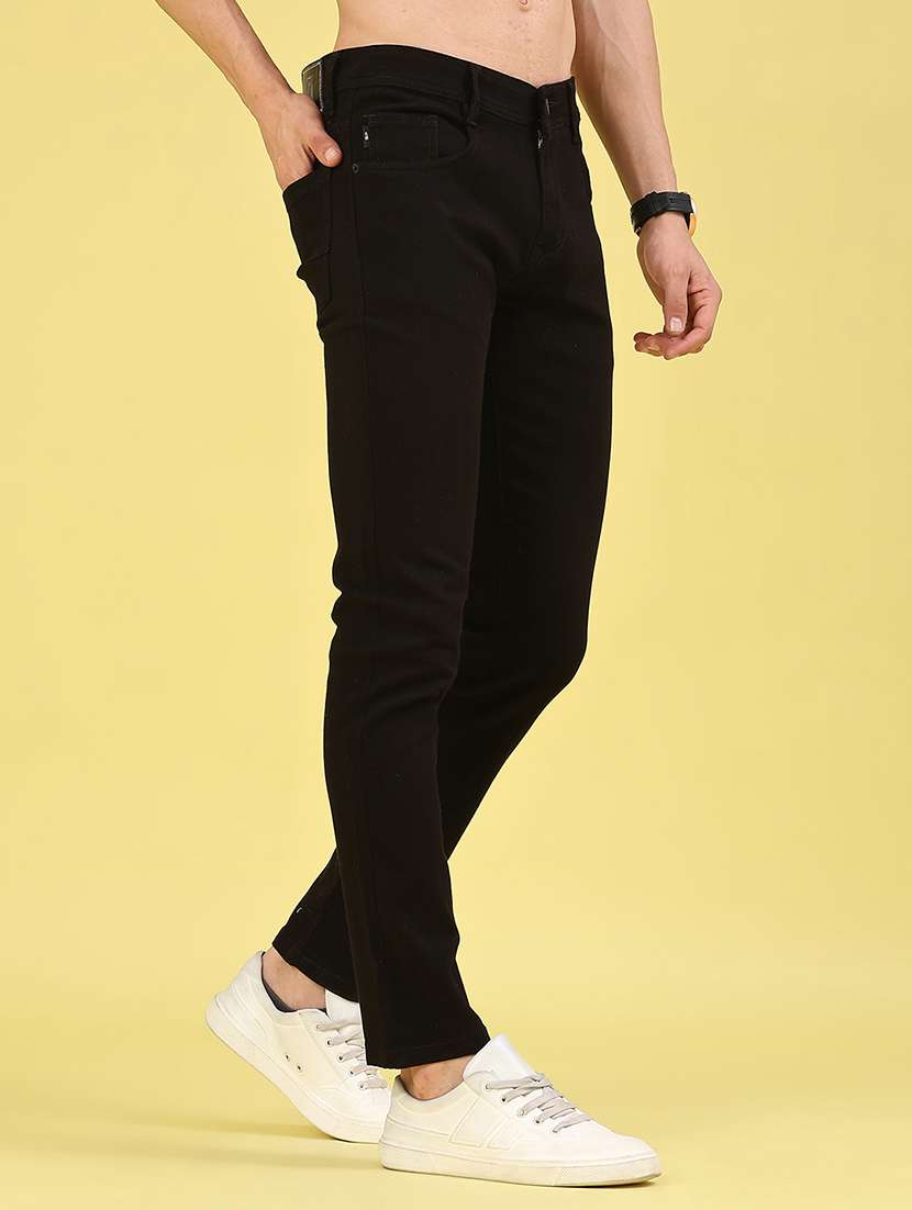 men plain mid rise full length jeans - 22334309 -  Standard Image - 2