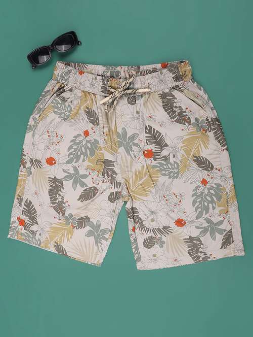 Boys Printed Mid Rise Shorts