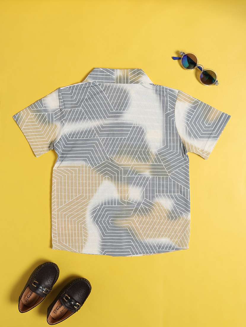 boys printed short sleeves casual shirt - 22335312 -  Standard Image - 2
