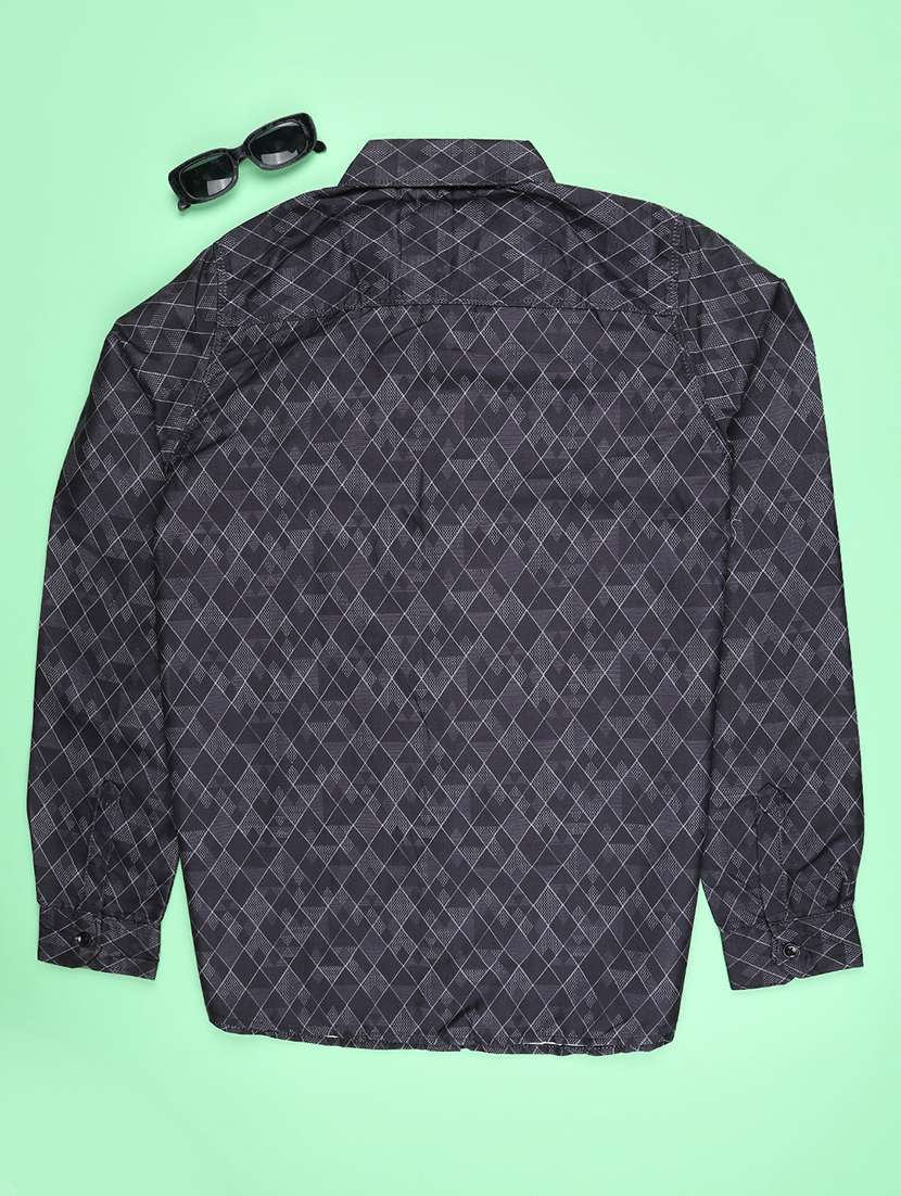 boys printed long sleeve collared shirt - 22335319 -  Standard Image - 2