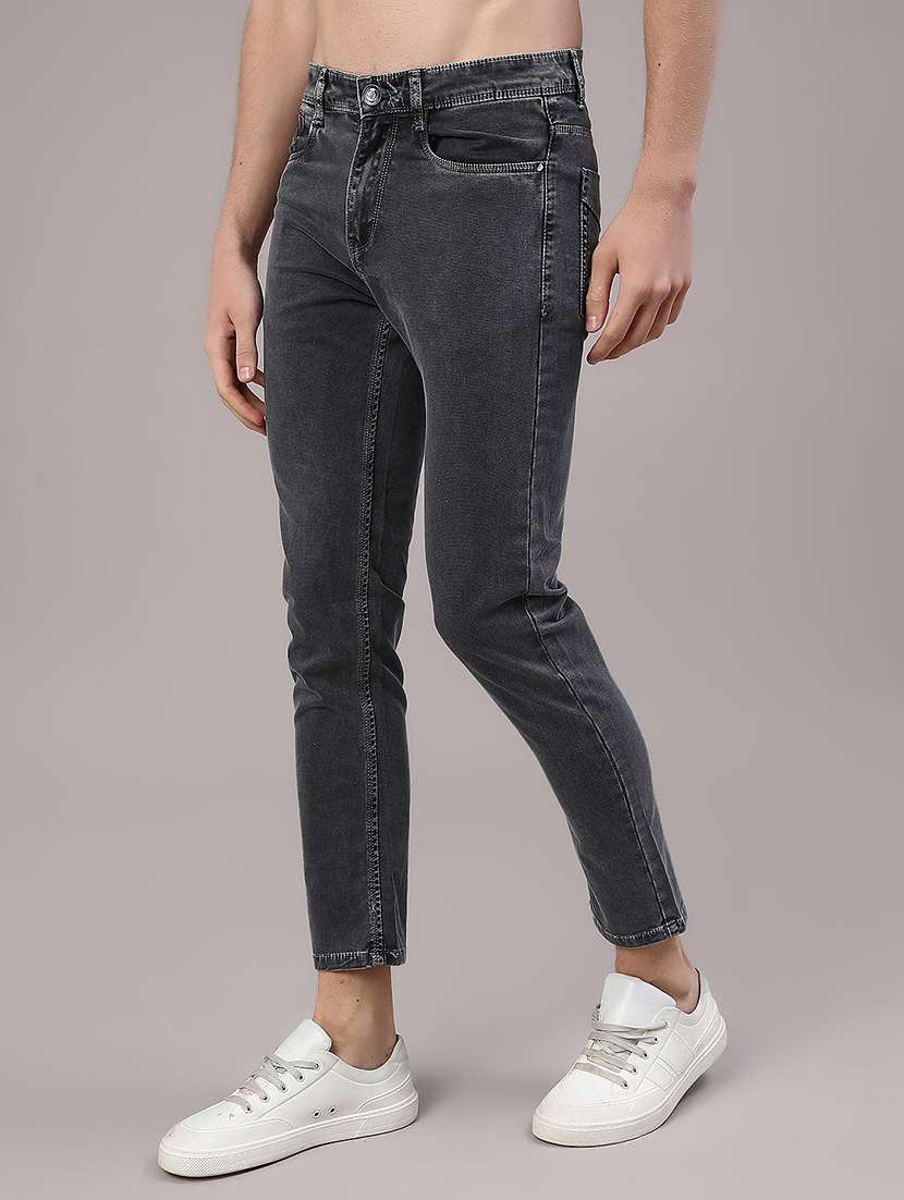 Grey Cotton Jeans - 22335366 -  Standard Image - 2