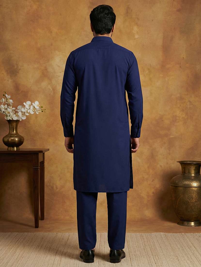 men solid long sleeve pathani ethnic wear set - 22335561 -  Standard Image - 2