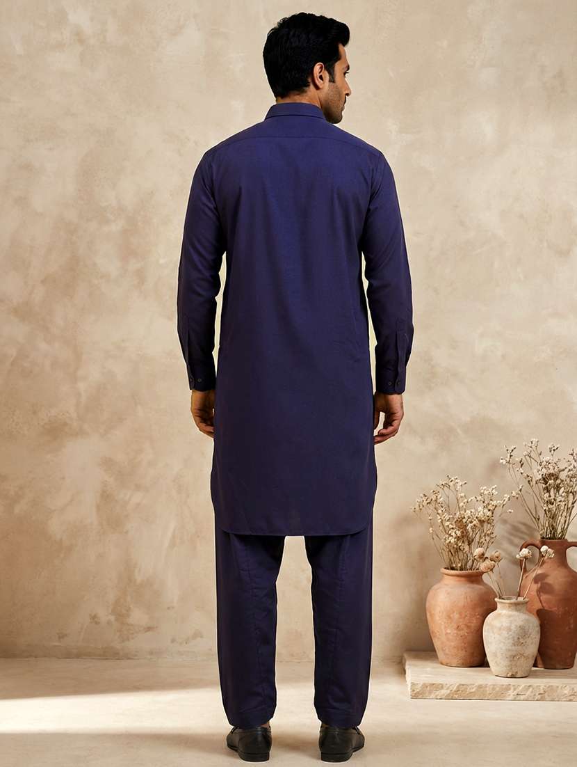 men solid long sleeve pathani ethnic wear set - 22335565 -  Standard Image - 2