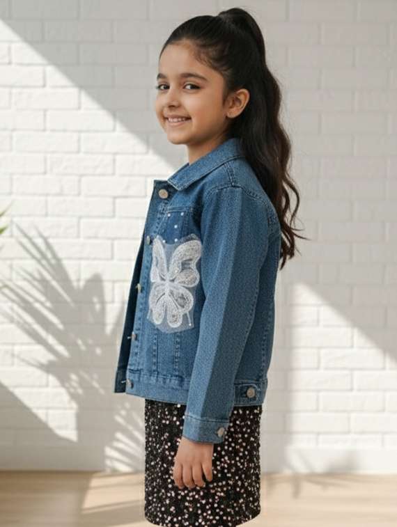 blue denim regular jackets & coat - 22335602 -  Standard Image - 2