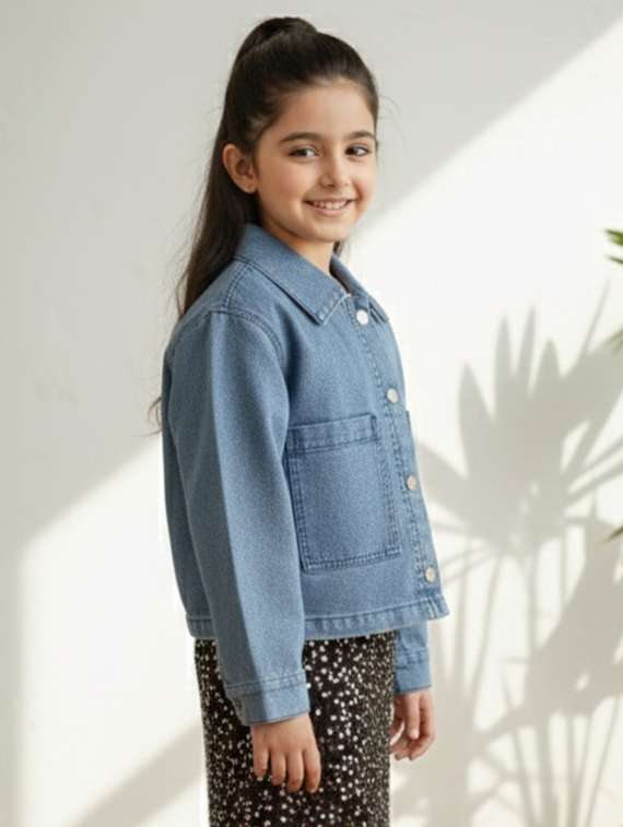 blue denim regular jackets & coat - 22335605 -  Standard Image - 2