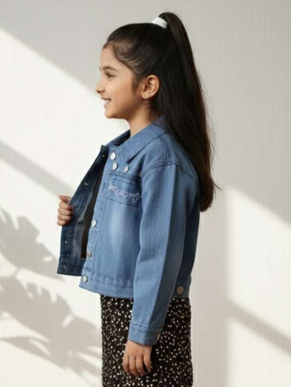 blue denim regular jackets & coat - 22335608 -  Standard Image - 2