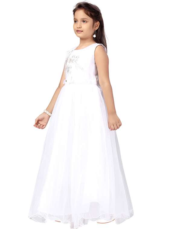 girls embroidered sleeveless fit & flare dress - 22335673 -  Standard Image - 2